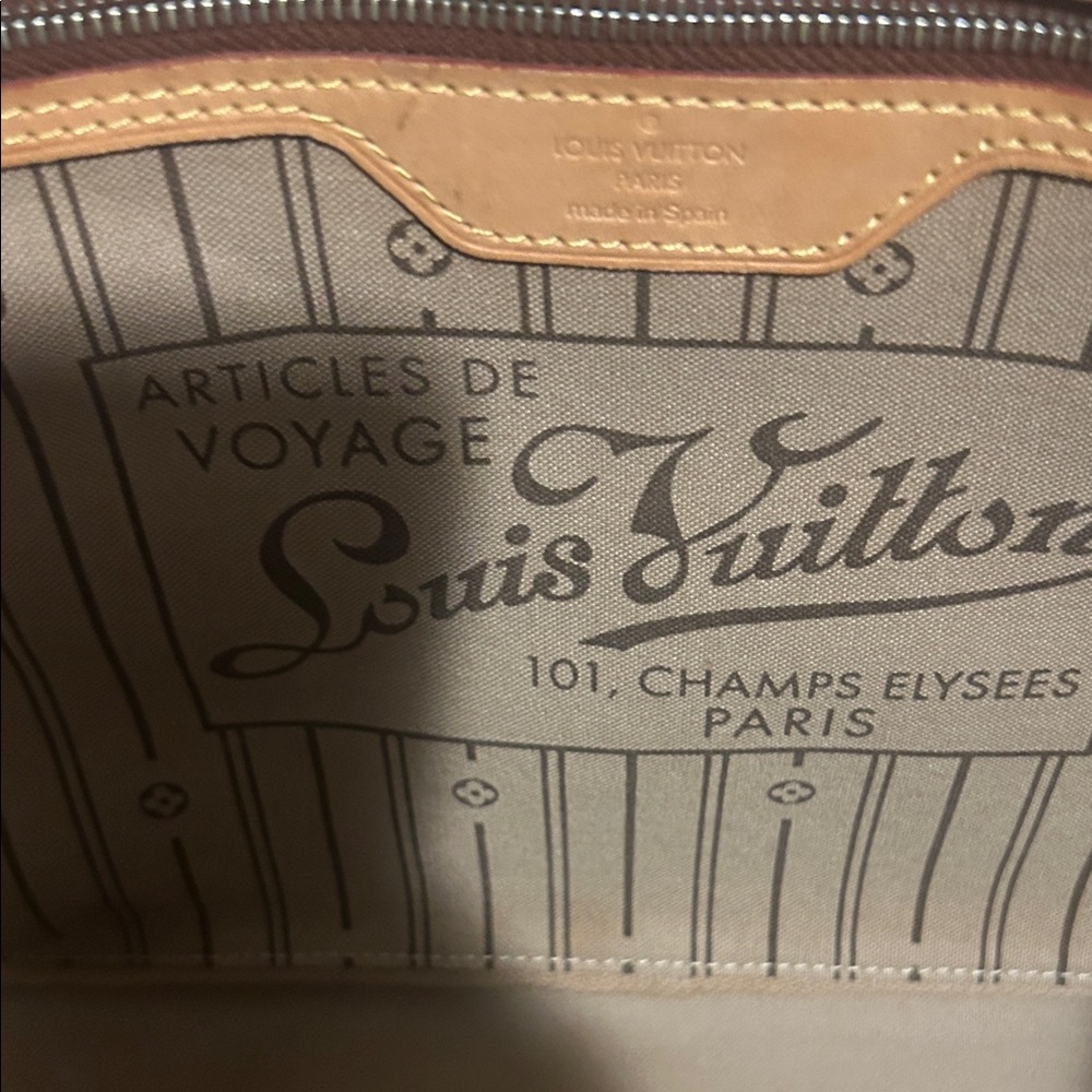 Louis Vuitton Dark Brown Monogram Tote Neverfull mm - Picture 5 of 11
